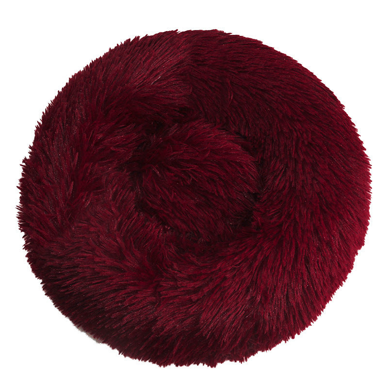 Plush Round Pet Nest Bed