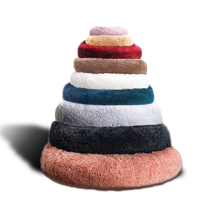 Plush Round Pet Nest Bed