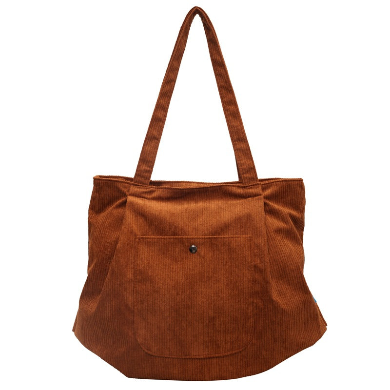 Plush shoulder bag with a single strap