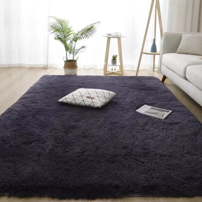 Plush Silk Hair Carpet for Home Bedroom and Living Room