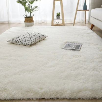 Plush Silk Hair Carpet for Home Bedroom and Living Room