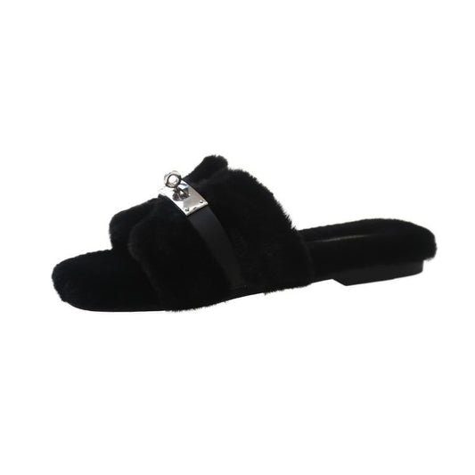Plush slippers