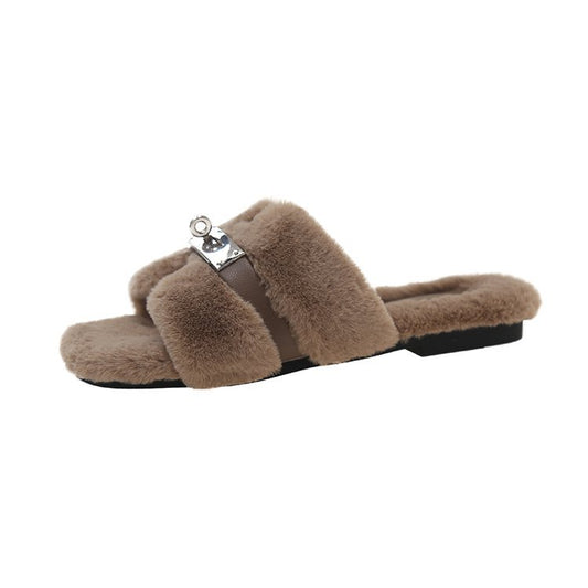 Plush slippers