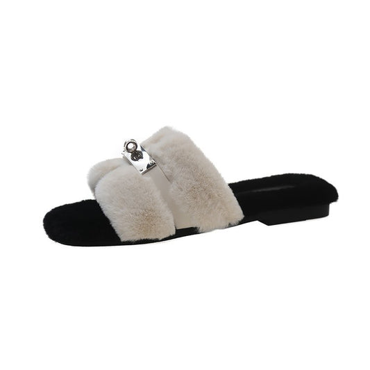 Plush slippers