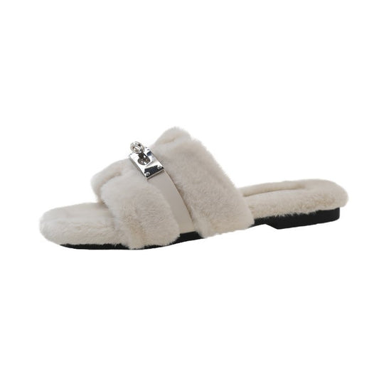 Plush slippers