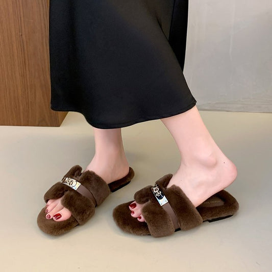 Plush slippers