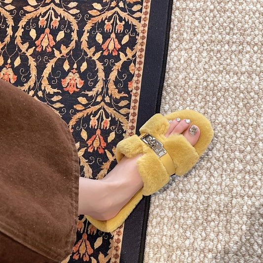 Plush slippers