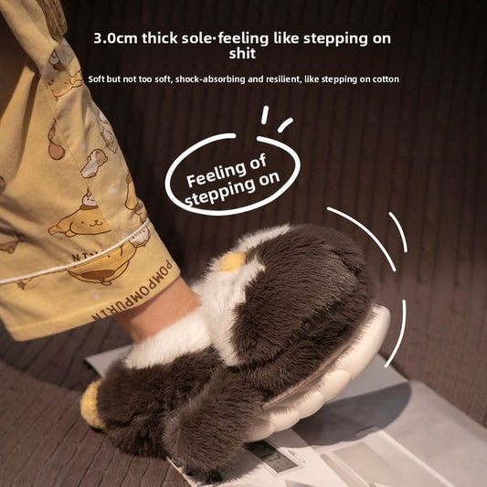 Plush slippers