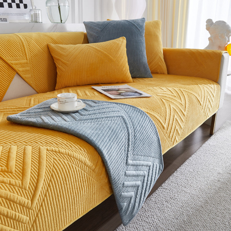 Plush Sofa Cushion Cover