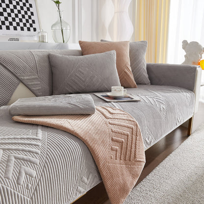 Plush Sofa Cushion Cover