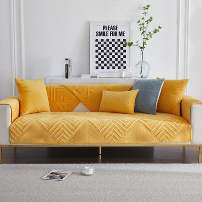 Plush Sofa Cushion Cover