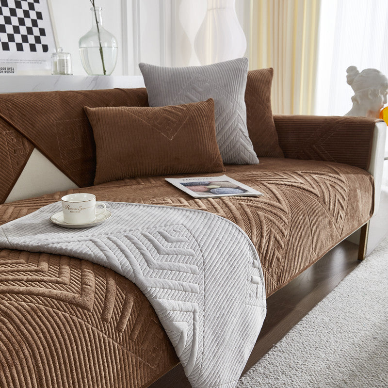Plush Sofa Cushion Cover