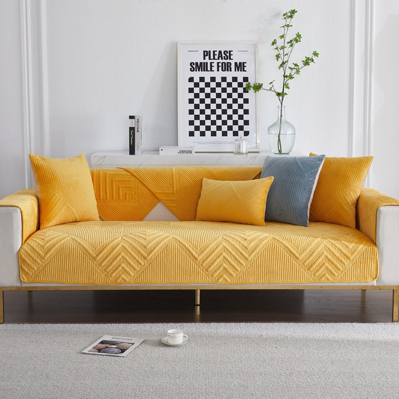 Plush Sofa Cushion Cover