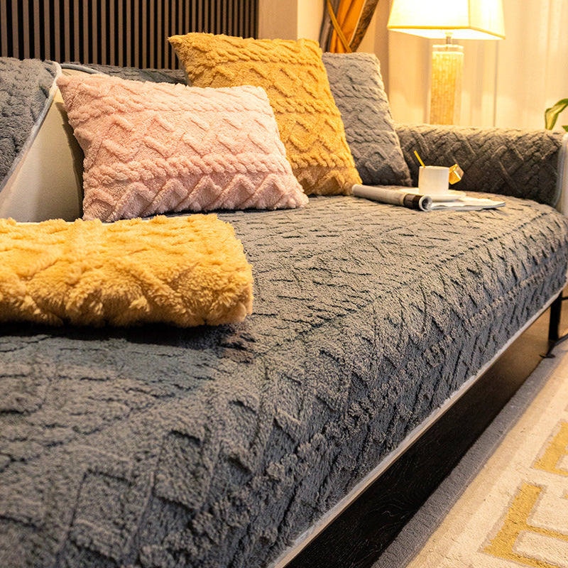 Plush Sofa Cushion Cover