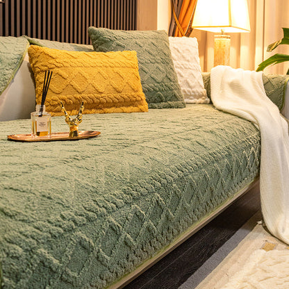 Plush Sofa Cushion Cover