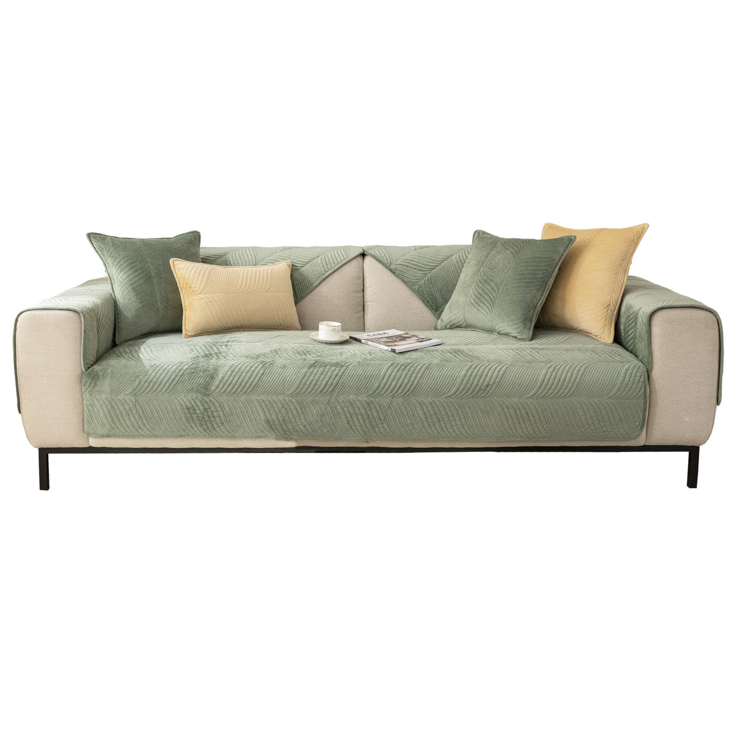 Plush sofa cushion