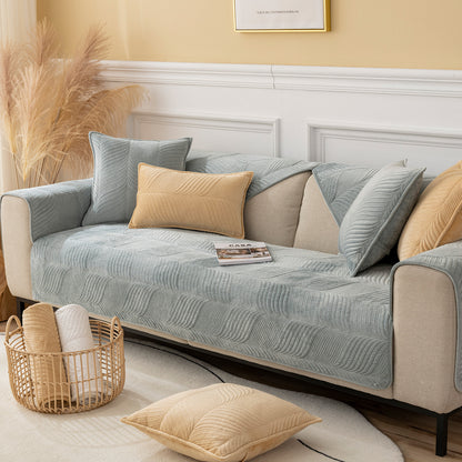 Plush sofa cushion