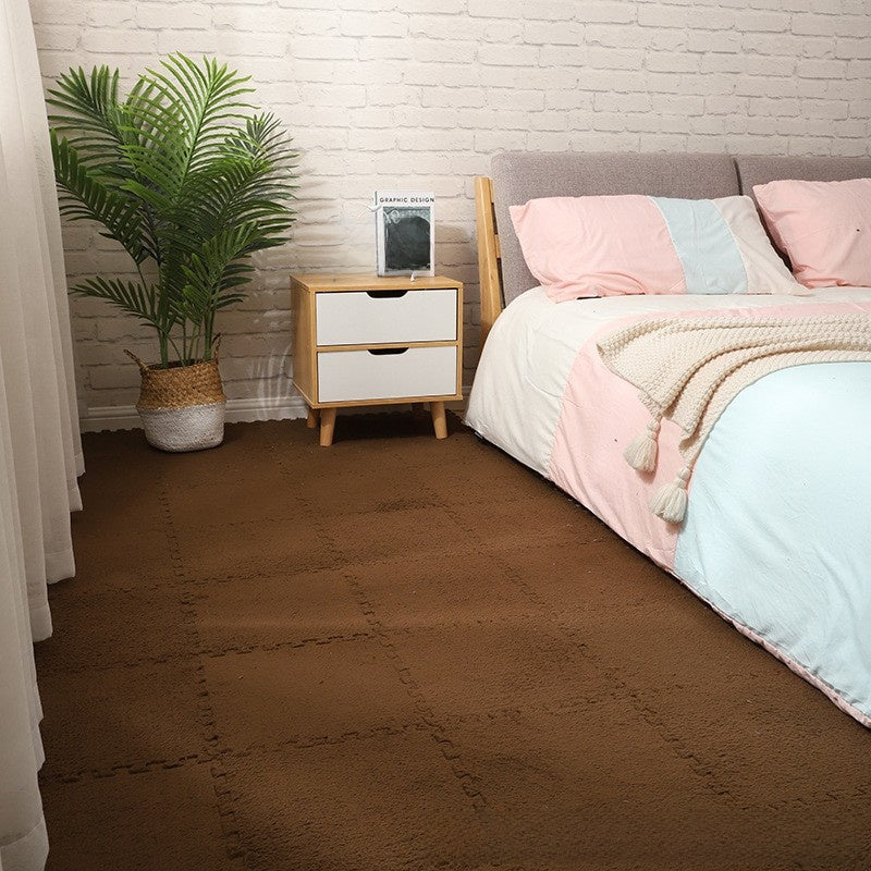 Plush Spliced Floor Mat for Bedroom and Living Room