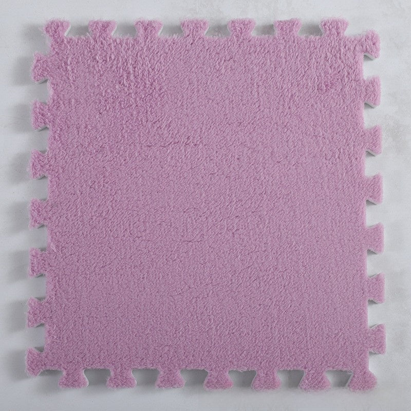 Plush Spliced Floor Mat for Bedroom and Living Room