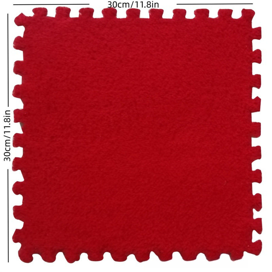 Plush Spliced Floor Mat for Bedroom and Living Room