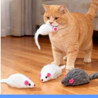 Plush Squeaky Mouse Cat Toy