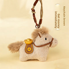 Dunhuang Yuanbao Horse Brown Gold Shrimp Clasp