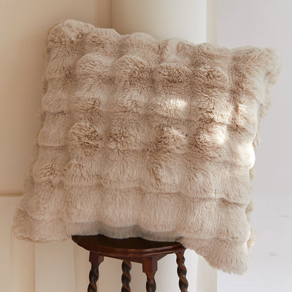 Plush Tuscan Long Hair Decorative Pillow