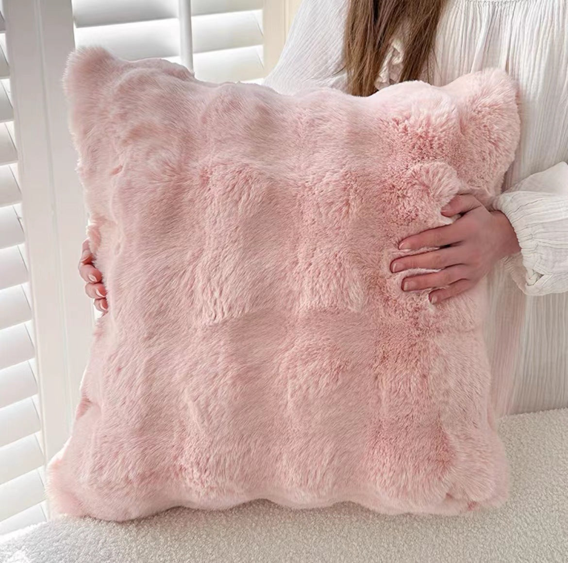 Plush Tuscan Long Hair Decorative Pillow