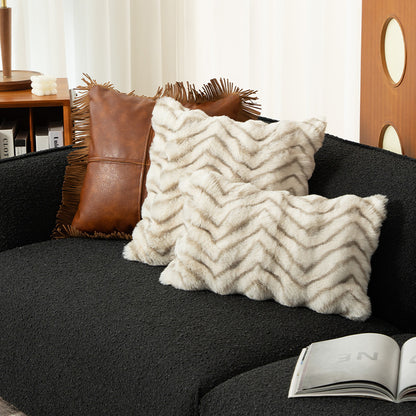 Plush Tuscan Long Hair Decorative Pillow