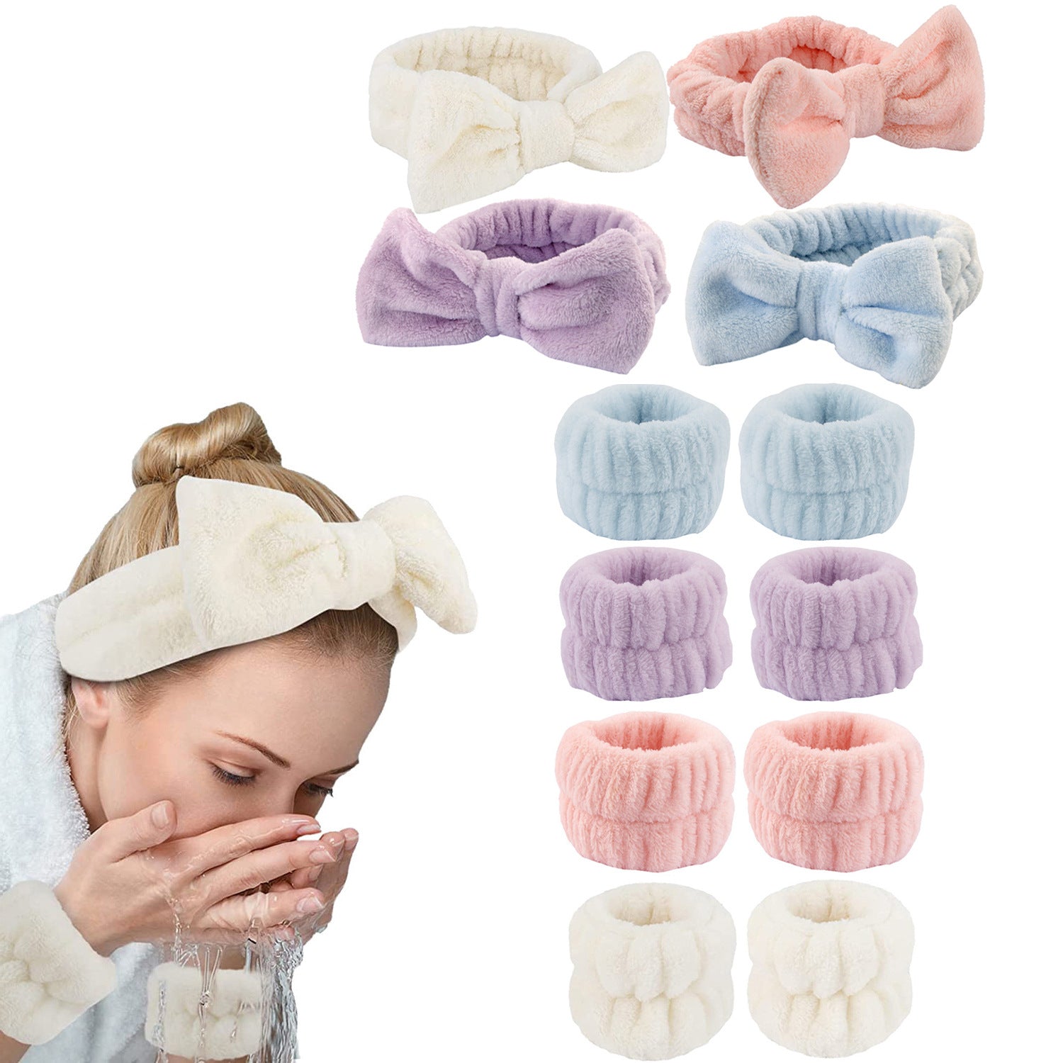 Plush Wrist Band Absorbent Sweat-absorbent Coral Fleece Waterproof