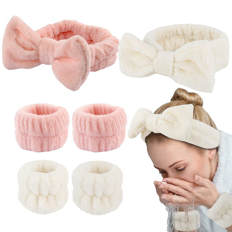 Plush Wrist Band Absorbent Sweat-absorbent Coral Fleece Waterproof