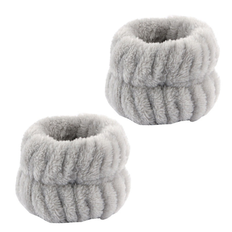 Plush Wrist Band Absorbent Sweat-absorbent Coral Fleece Waterproof