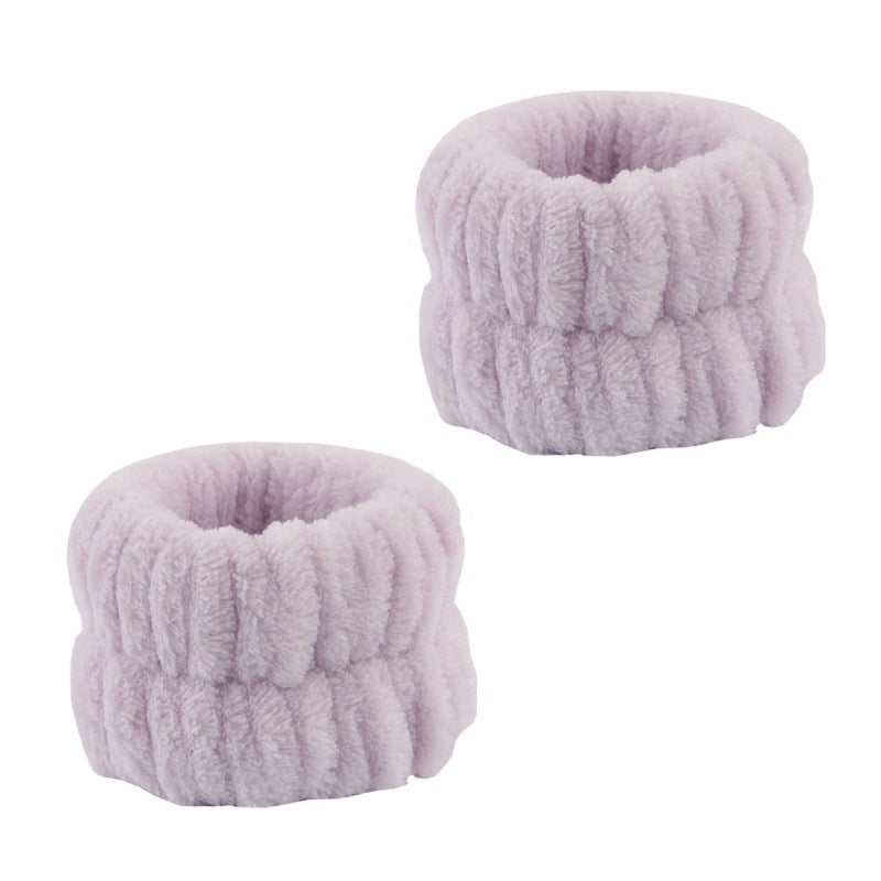 Plush Wrist Band Absorbent Sweat-absorbent Coral Fleece Waterproof