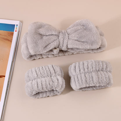 Plush wristband hairband