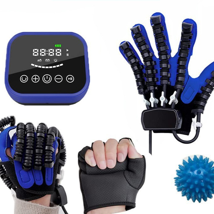 Pneumatic Rehabilitation Hand Gloves for Finger Training