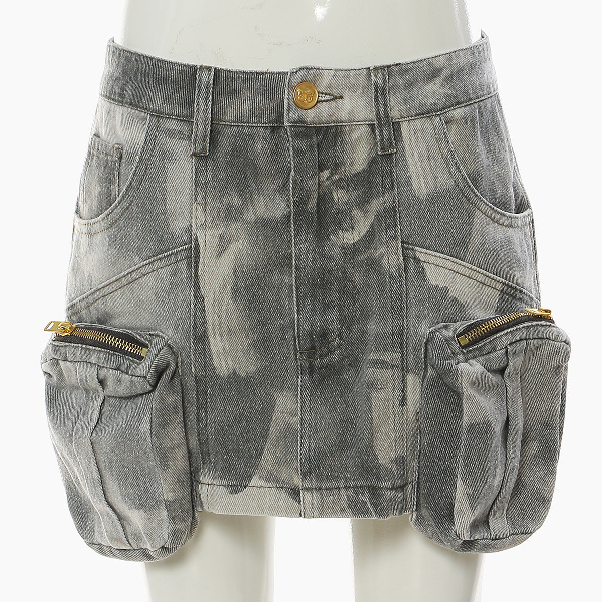 Pocket camouflage low-rise work pants