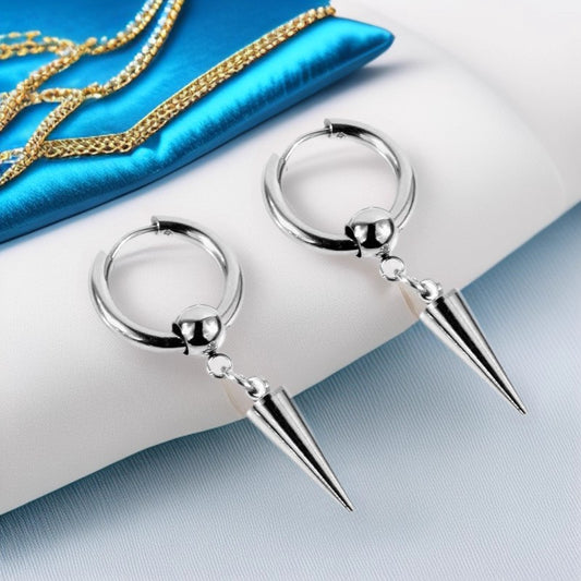 Pointed Cone Drop Earrings