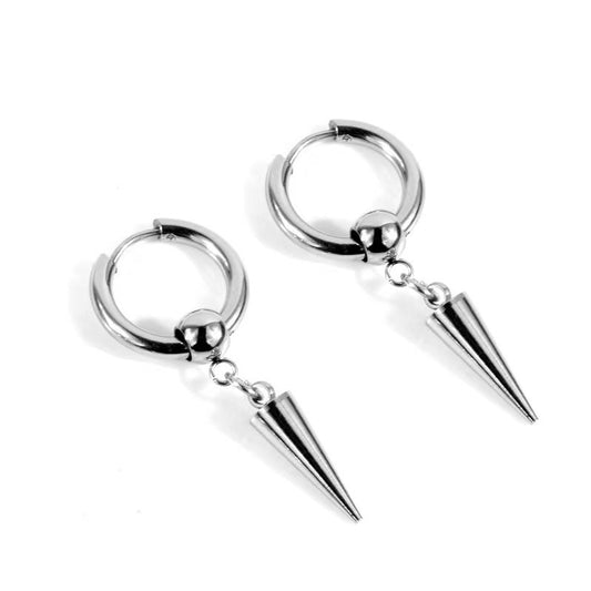 Pointed Cone Drop Earrings