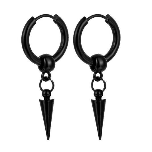 Pointed Cone Drop Earrings
