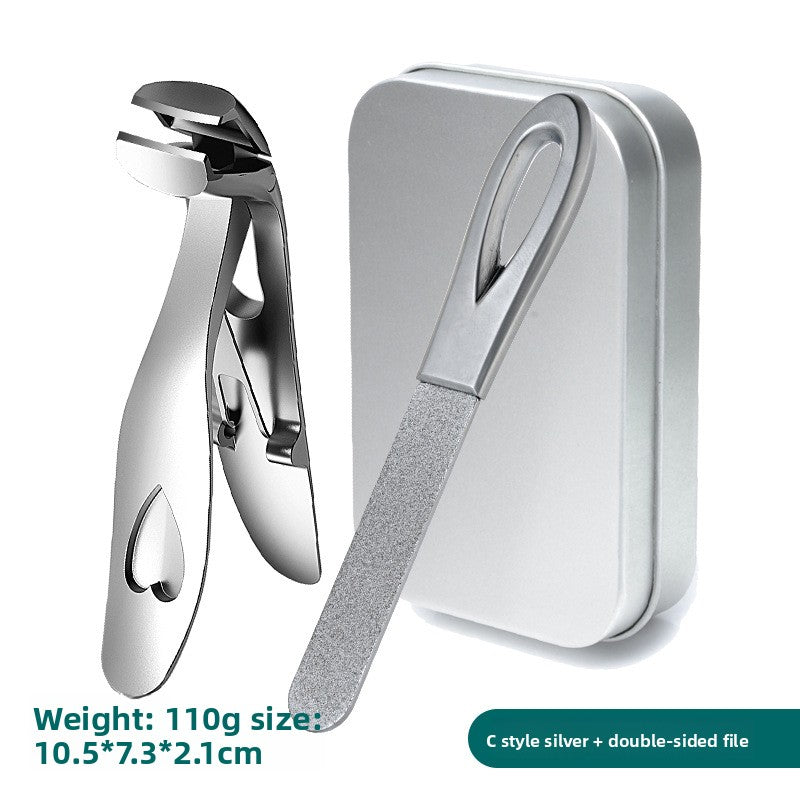 Pointed Oblique Nail Clippers Stainless Steel Large Opening