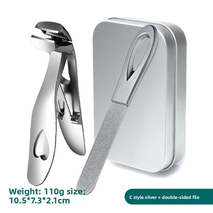 Pointed Oblique Nail Clippers Stainless Steel Large Opening