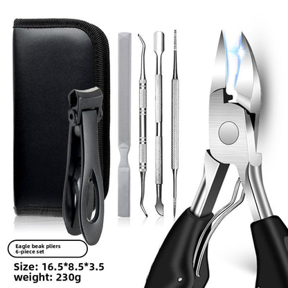 Pointed Oblique Nail Clippers Stainless Steel Large Opening