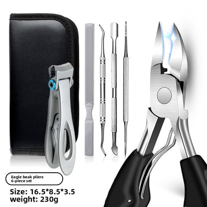Pointed Oblique Nail Clippers Stainless Steel Large Opening
