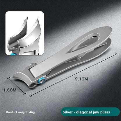 Pointed Oblique Nail Clippers Stainless Steel Large Opening