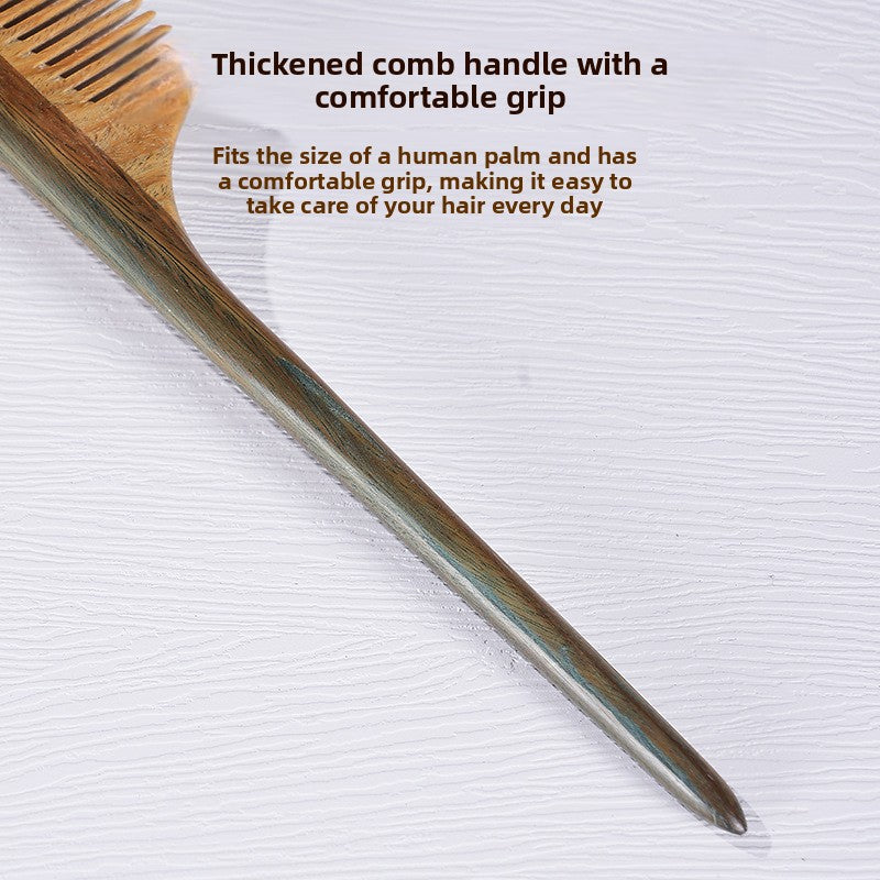 Pointed-tail hairbrush with fine teeth