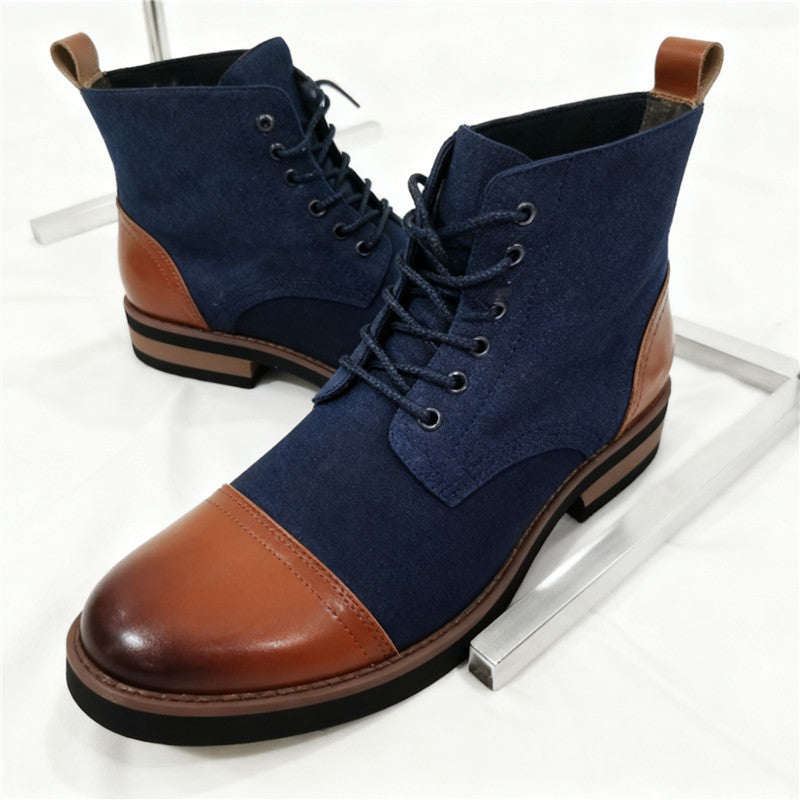 pointed-toe casual men's short boots