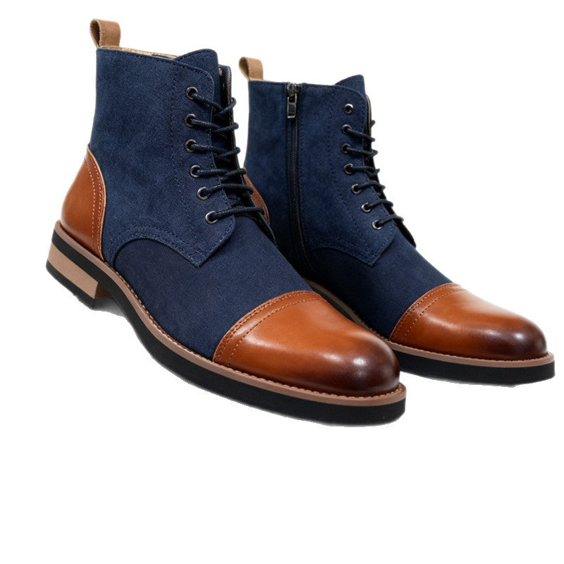 pointed-toe casual men's short boots