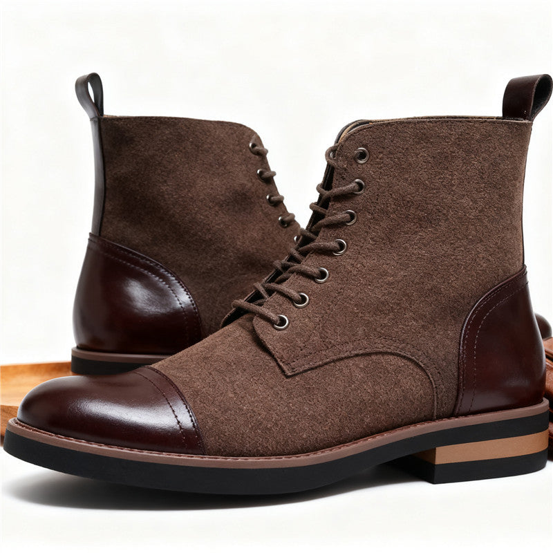 pointed-toe casual men's short boots
