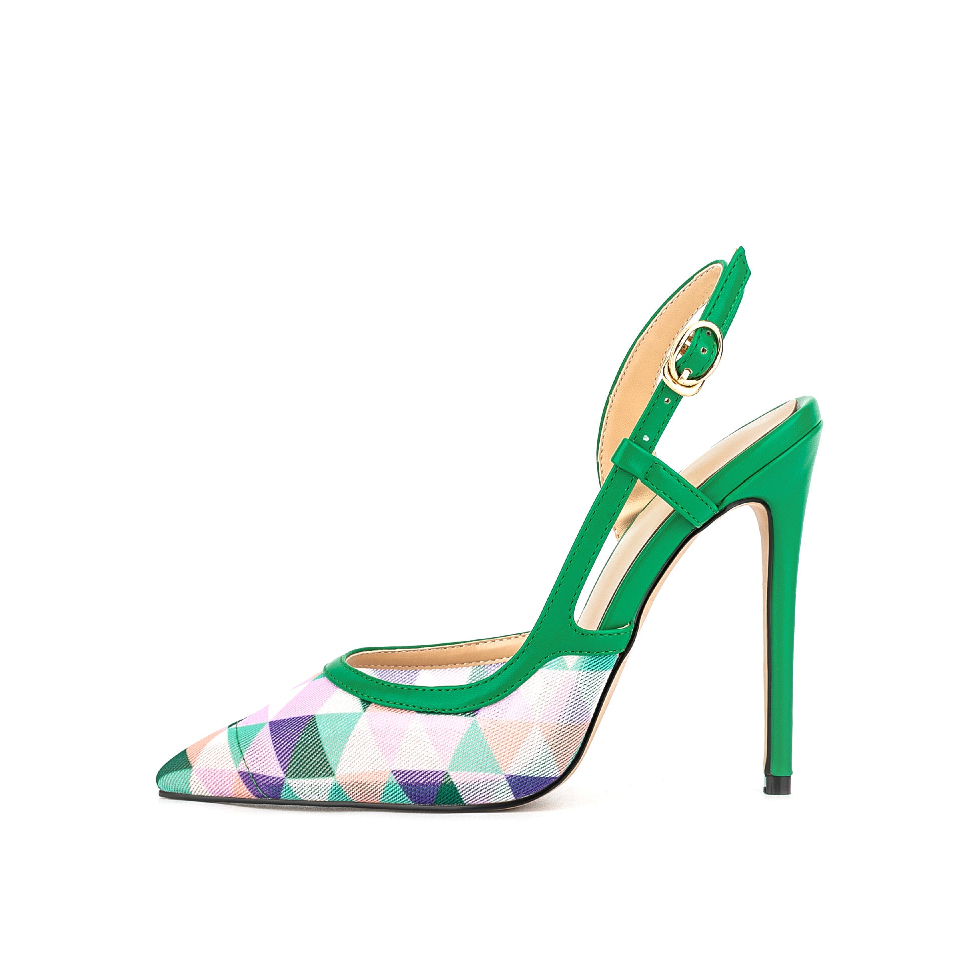 Pointed-toe high-heeled elegant sandals