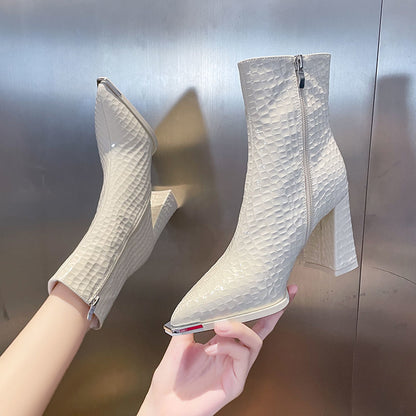Pointed-Toe Martin Boots